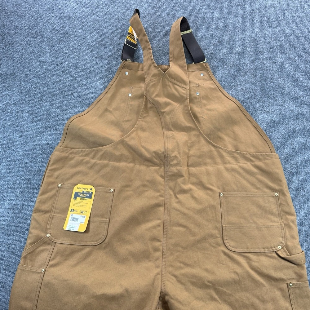 Carhartt Big & Tall Firm Duck Bib Overall Loose Fit Men's 4XLT Brn 0R4393-M NWT